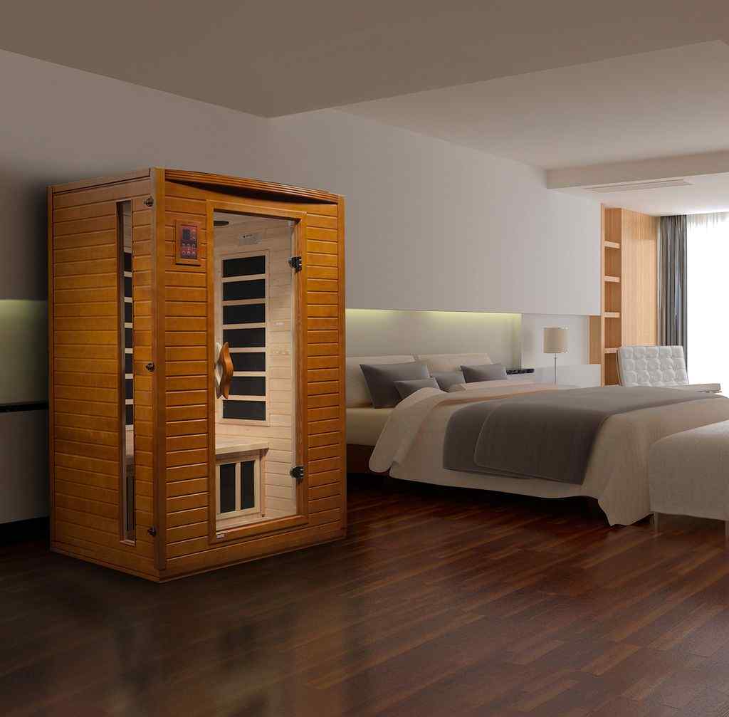 Dynamic "Versailles" FAR Infrared Sauna with Hemlock Wood