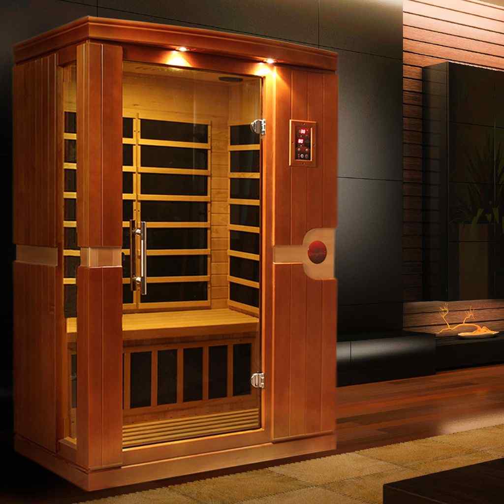 Dynamic "Venice" Infrared Sauna with Hemlock Wood