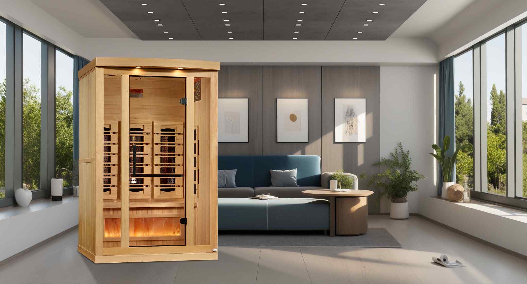 Full Spectrum "Reserve Edition" Infrared Sauna with Himalayan Salt Bar