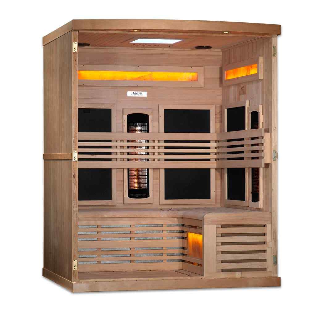 8000 Reserve Series PureTech™ Full Spectrum Infrared Sauna with Himalayan Salt Bar
