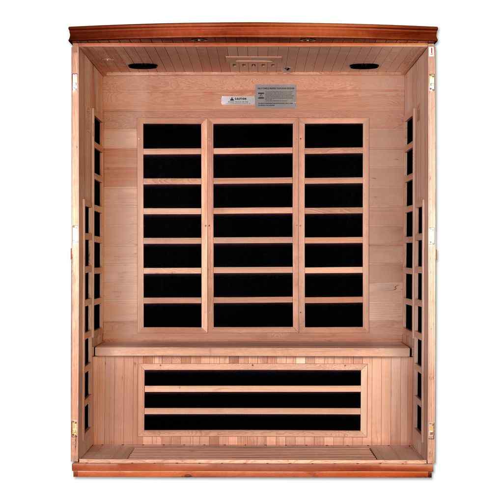 Dynamic "Lugano" FAR Infrared Sauna with Hemlock Wood