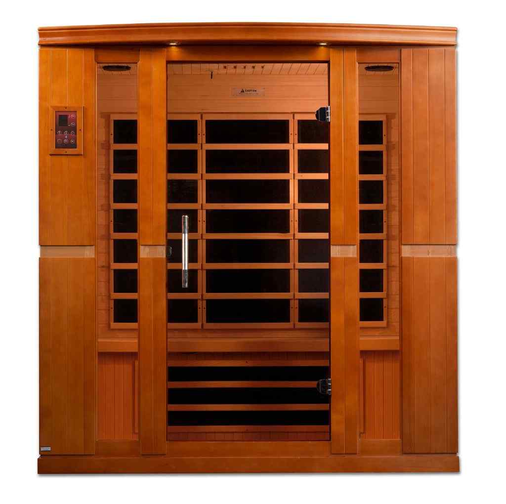 Dynamic "Bergamo" Infrared Sauna with Hemlock Wood