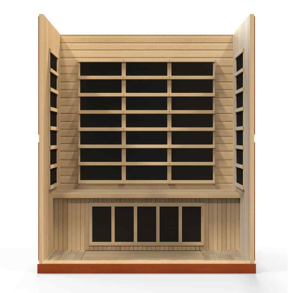 Dynamic "Bergamo" Infrared Sauna with Hemlock Wood