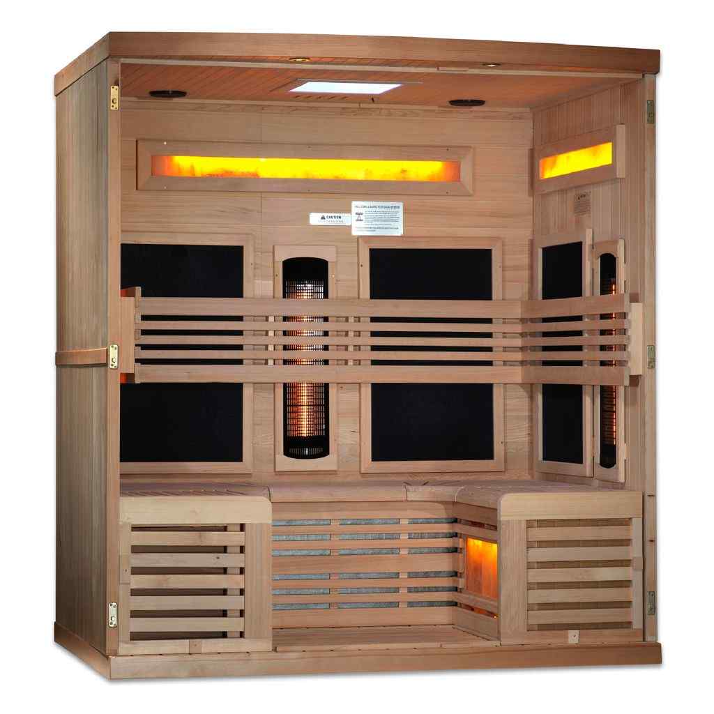 8000 Reserve Series PureTech™ Full Spectrum Infrared Sauna with Himalayan Salt Bar