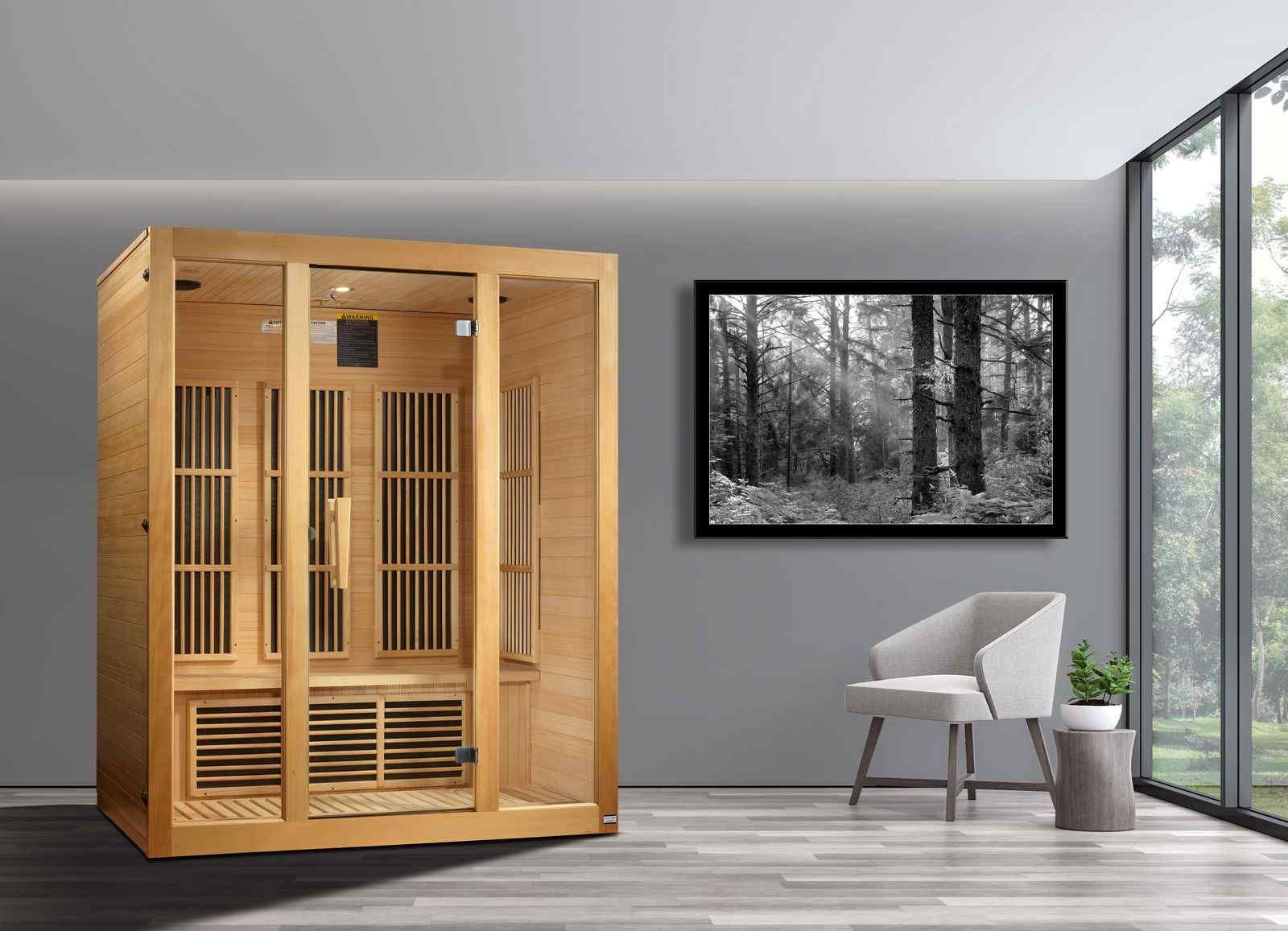 Maxxus "Bellevue" FAR Infrared Sauna with Hemlock Wood